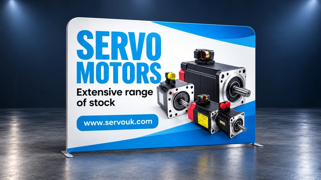 Servo Motors straight tension-fabric backdrop with two stabilising feet