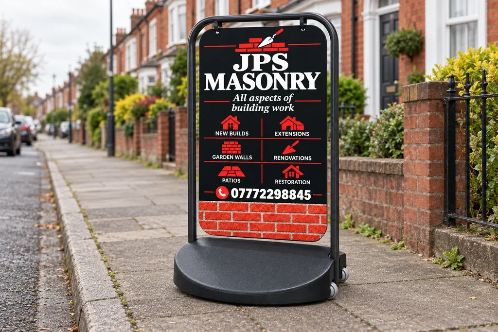 JPS Masonry — swinger sign