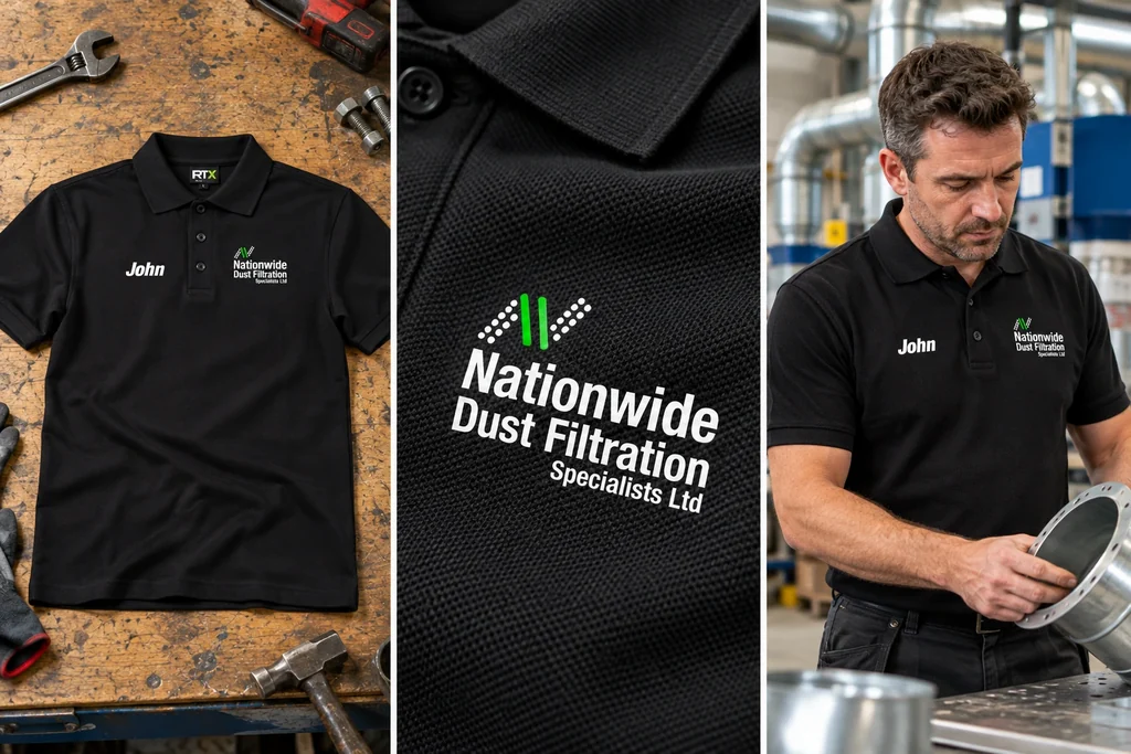 Nationwide Dust Filtration — branded polos