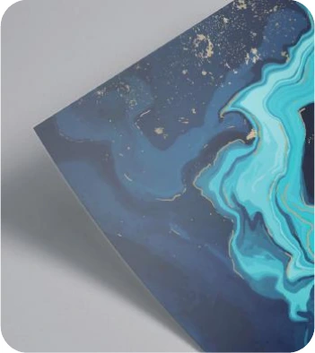 Soft-touch lamination sample
