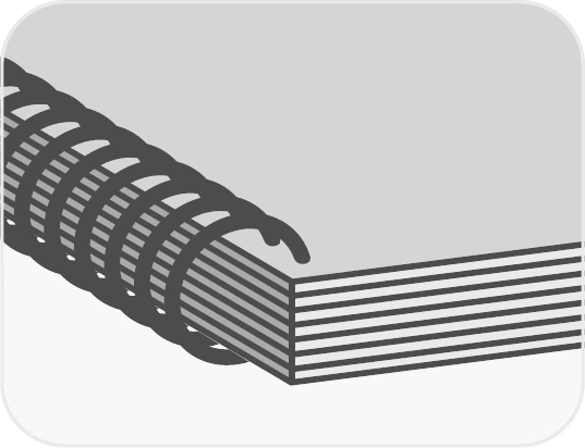 Wiro bound booklets diagram