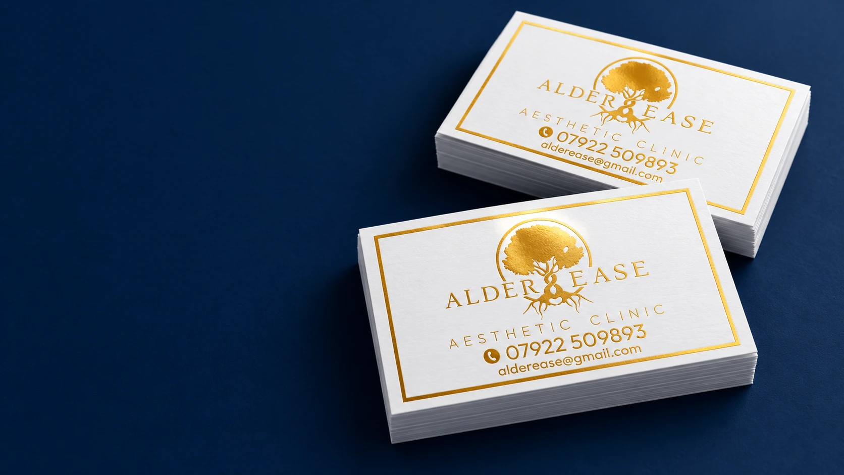 Business cards finished print mock-up using original Signmasta artwork
